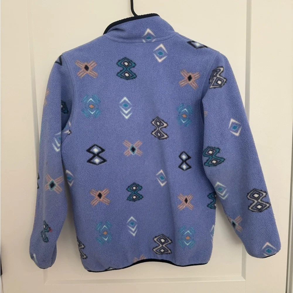 Patagonia Blue Geometric Fleece Pullover - Picture 3 of 4